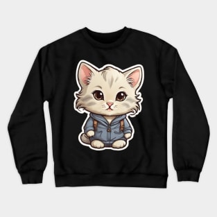 Cute little Cat Crewneck Sweatshirt